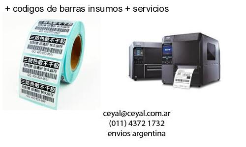  codigos de barras insumos   servicios