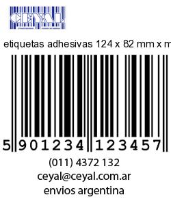etiquetas adhesivas 124 x 82 mm x mm