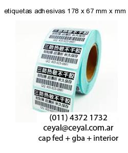 etiquetas adhesivas 178 x 67 mm x mm