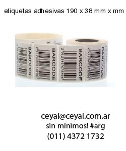 etiquetas adhesivas 190 x 38 mm x mm