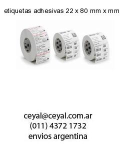 etiquetas adhesivas 22 x 80 mm x mm