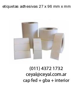 etiquetas adhesivas 27 x 96 mm x mm
