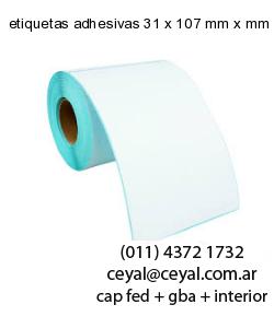 etiquetas adhesivas 31 x 107 mm x mm