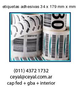 etiquetas adhesivas 34 x 179 mm x mm
