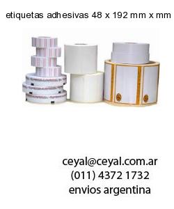 etiquetas adhesivas 48 x 192 mm x mm