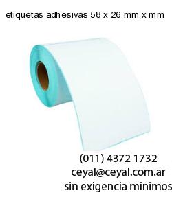 etiquetas adhesivas 58 x 26 mm x mm