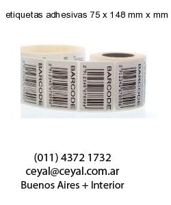 etiquetas adhesivas 75 x 148 mm x mm