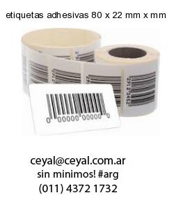 etiquetas adhesivas 80 x 22 mm x mm