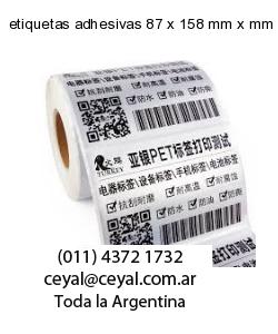 etiquetas adhesivas 87 x 158 mm x mm