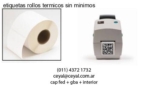 etiquetas rollos termicos sin minimos