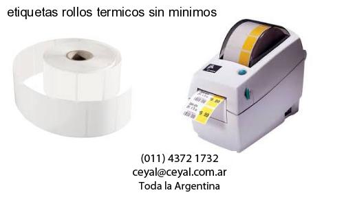 etiquetas rollos termicos sin minimos