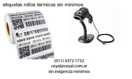 etiquetas rollos termicos sin minimos