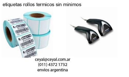 etiquetas rollos termicos sin minimos