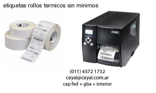etiquetas rollos termicos sin minimos