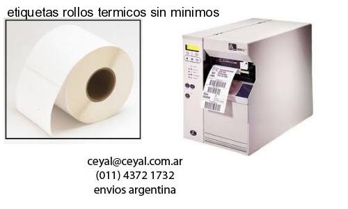 etiquetas rollos termicos sin minimos