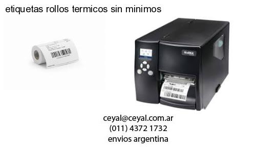 etiquetas rollos termicos sin minimos