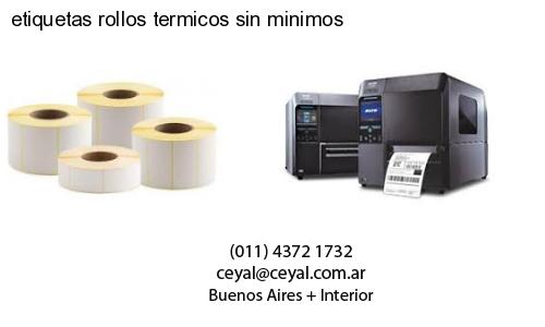 etiquetas rollos termicos sin minimos