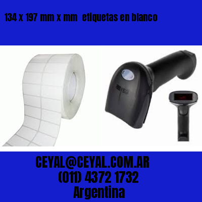 134 x 197 mm x mm  etiquetas en blanco