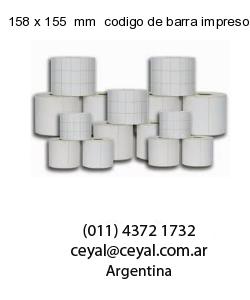 158 x 155  mm  codigo de barra impreso