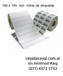 159 x 184  mm  rollos de etiquetas