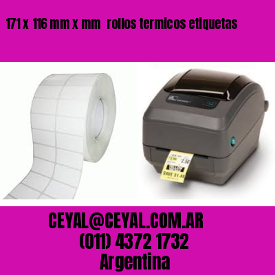 171 x 116 mm x mm  rollos termicos etiquetas