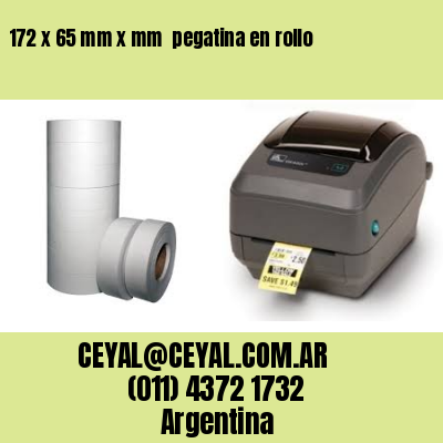 172 x 65 mm x mm  pegatina en rollo