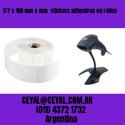 177 x 188 mm x mm  stickers adhesivos en rollos