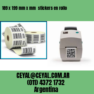 189 x 199 mm x mm  stickers en rollo