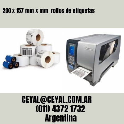 200 x 157 mm x mm  rollos de etiquetas