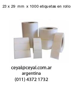 23 x 29  mm  x 1000 etiquetas en rollo