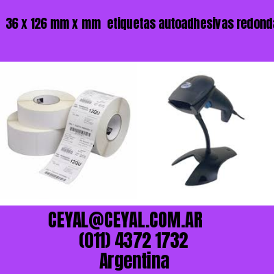 36 x 126 mm x mm  etiquetas autoadhesivas redondas