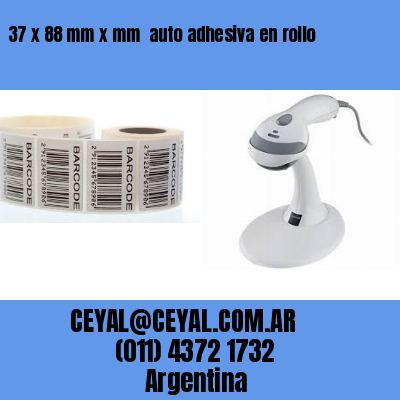 37 x 88 mm x mm  auto adhesiva en rollo