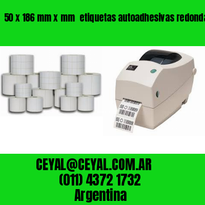 50 x 186 mm x mm  etiquetas autoadhesivas redondas