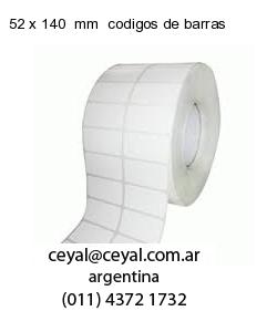 52 x 140  mm  codigos de barras