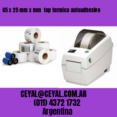 65 x 25 mm x mm  top termico autoadhesivo