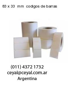 83 x 33  mm  codigos de barras