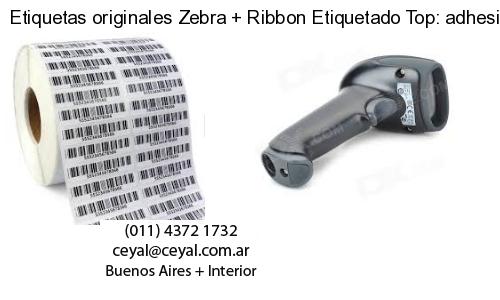 Etiquetas originales Zebra Ribbon Etiquetado Top: adhesivo ribbo