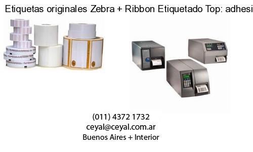 Etiquetas originales Zebra   Ribbon Etiquetado Top: adhesivo   ribbo