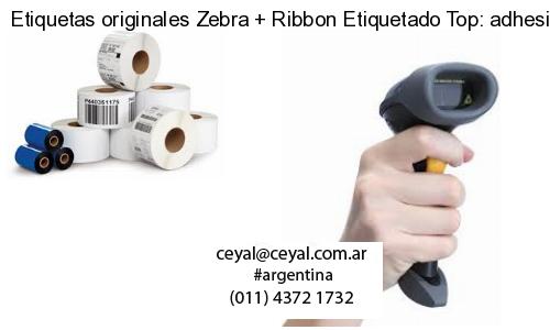 Etiquetas originales Zebra   Ribbon Etiquetado Top: adhesivo   ribbo