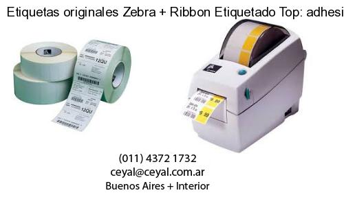 Etiquetas originales Zebra Ribbon Etiquetado Top: adhesivo ribbo