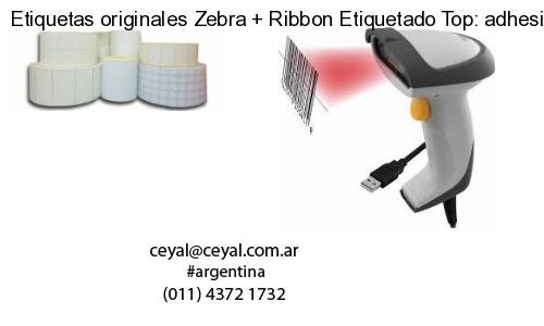 Etiquetas originales Zebra Ribbon Etiquetado Top: adhesivo ribbo