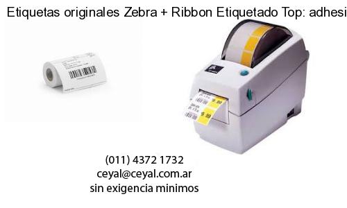 Etiquetas originales Zebra   Ribbon Etiquetado Top: adhesivo   ribbo