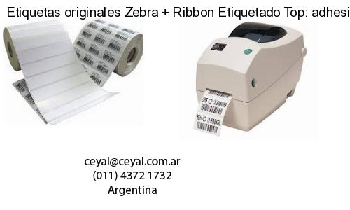 Etiquetas originales Zebra   Ribbon Etiquetado Top: adhesivo   ribbo