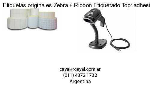 Etiquetas originales Zebra   Ribbon Etiquetado Top: adhesivo   ribbo