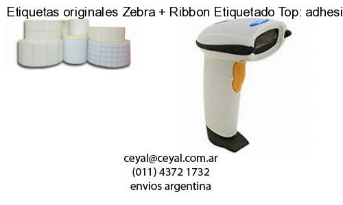 Etiquetas originales Zebra   Ribbon Etiquetado Top: adhesivo   ribbo