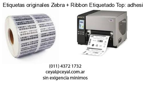 Etiquetas originales Zebra   Ribbon Etiquetado Top: adhesivo   ribbo