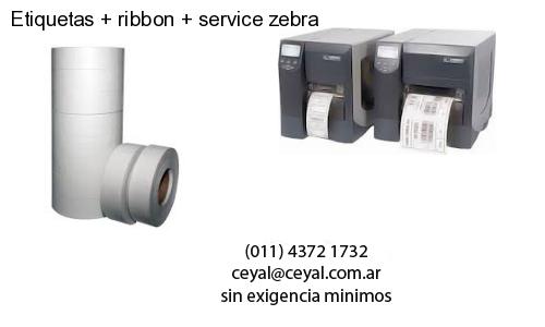 Etiquetas ribbon service zebra
