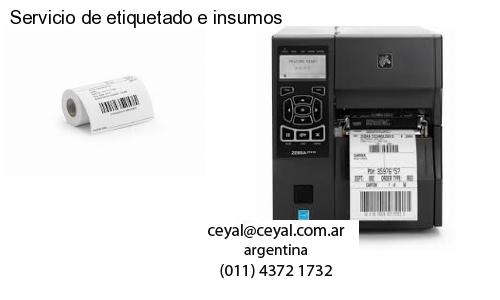 Servicio de etiquetado e insumos