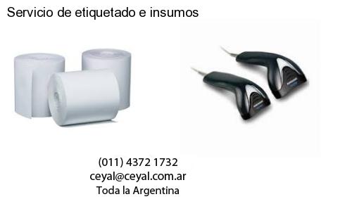 Servicio de etiquetado e insumos