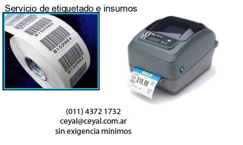 Servicio de etiquetado e insumos